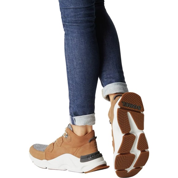 SOREL Kinetic RNEGD Caribou Shoe Waterproof Insulated in Tawny Buff Quarry 7.5 - Picture 3 of 13